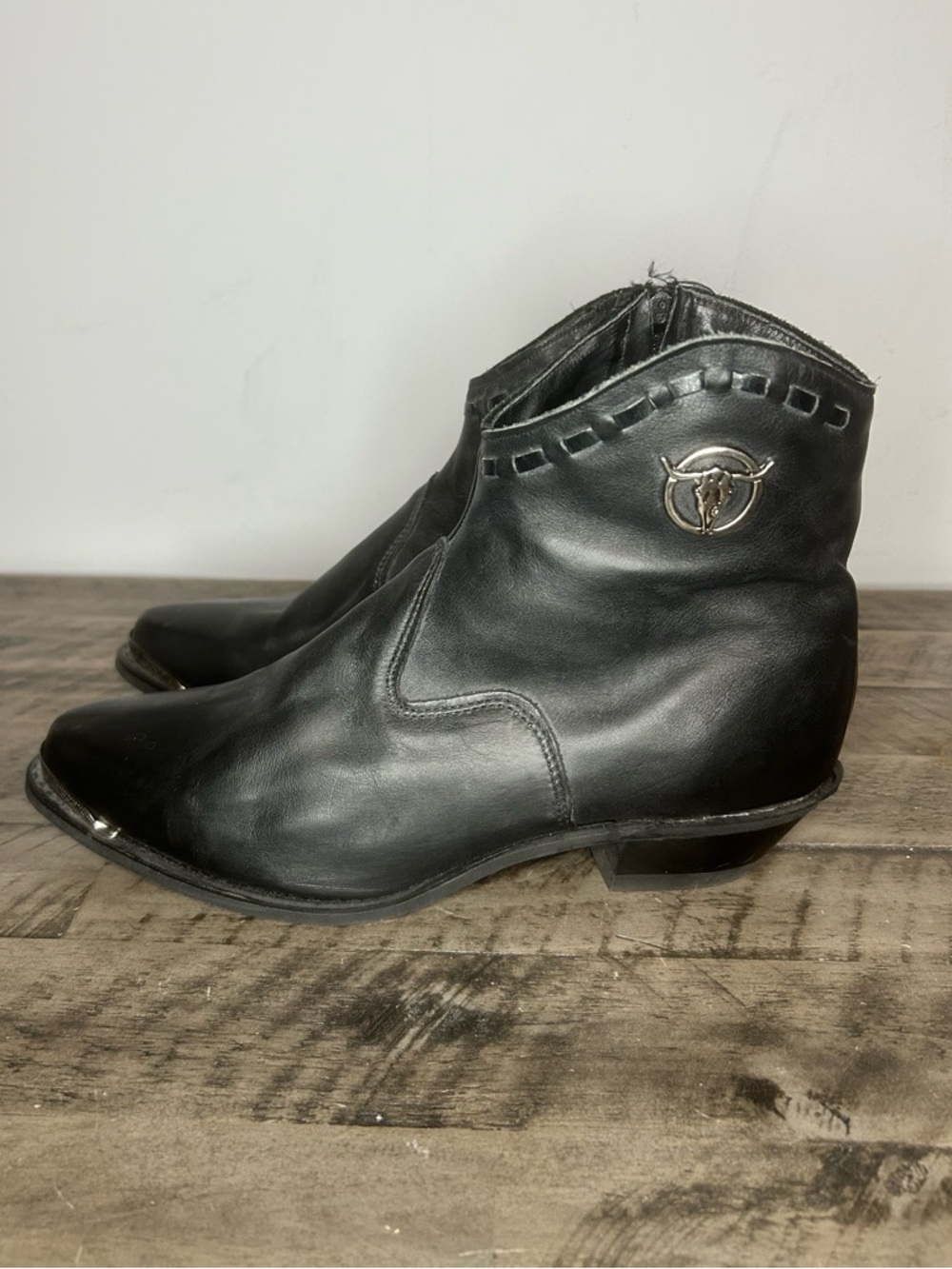 Vintage Capezio Leather Boots with Metal Details